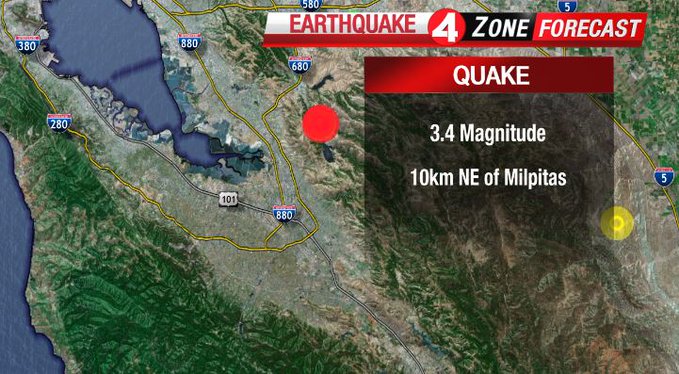 Small Earthquake Rattles South Bay Near Milpitas