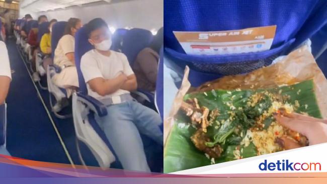 Aksi Penumpang yang Asyik Makan Nasi Padang di Pesawat Ini Viral