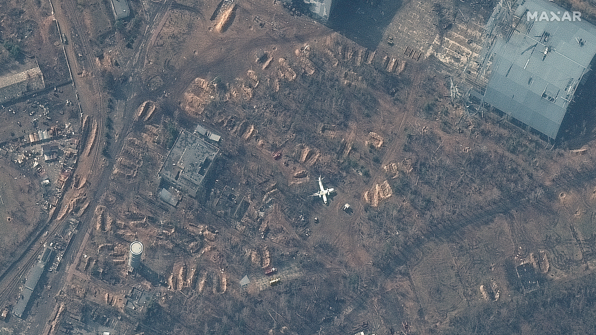 Russian forces have withdrawn from Antonov Airport, outside of Kyiv, satellite images confirm